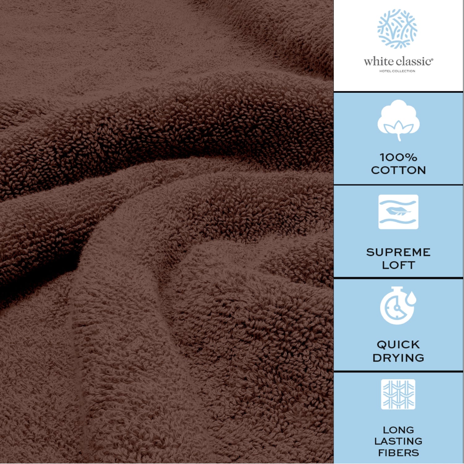 100% Cotton Brown Towels