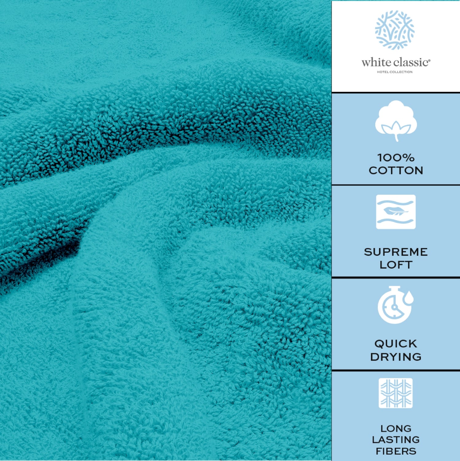 Long Lasting Fibers Aqua Towel Set