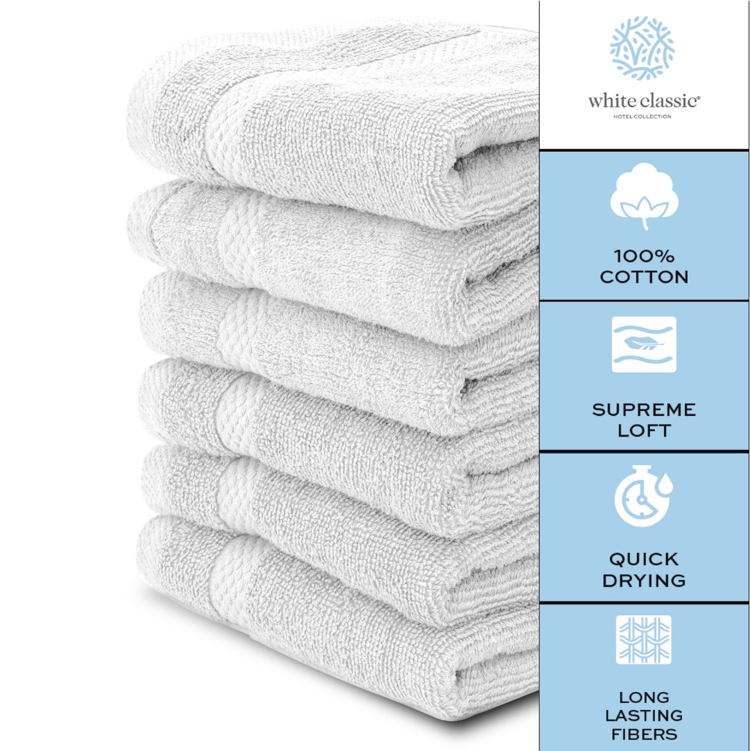 cotton silver washcloths