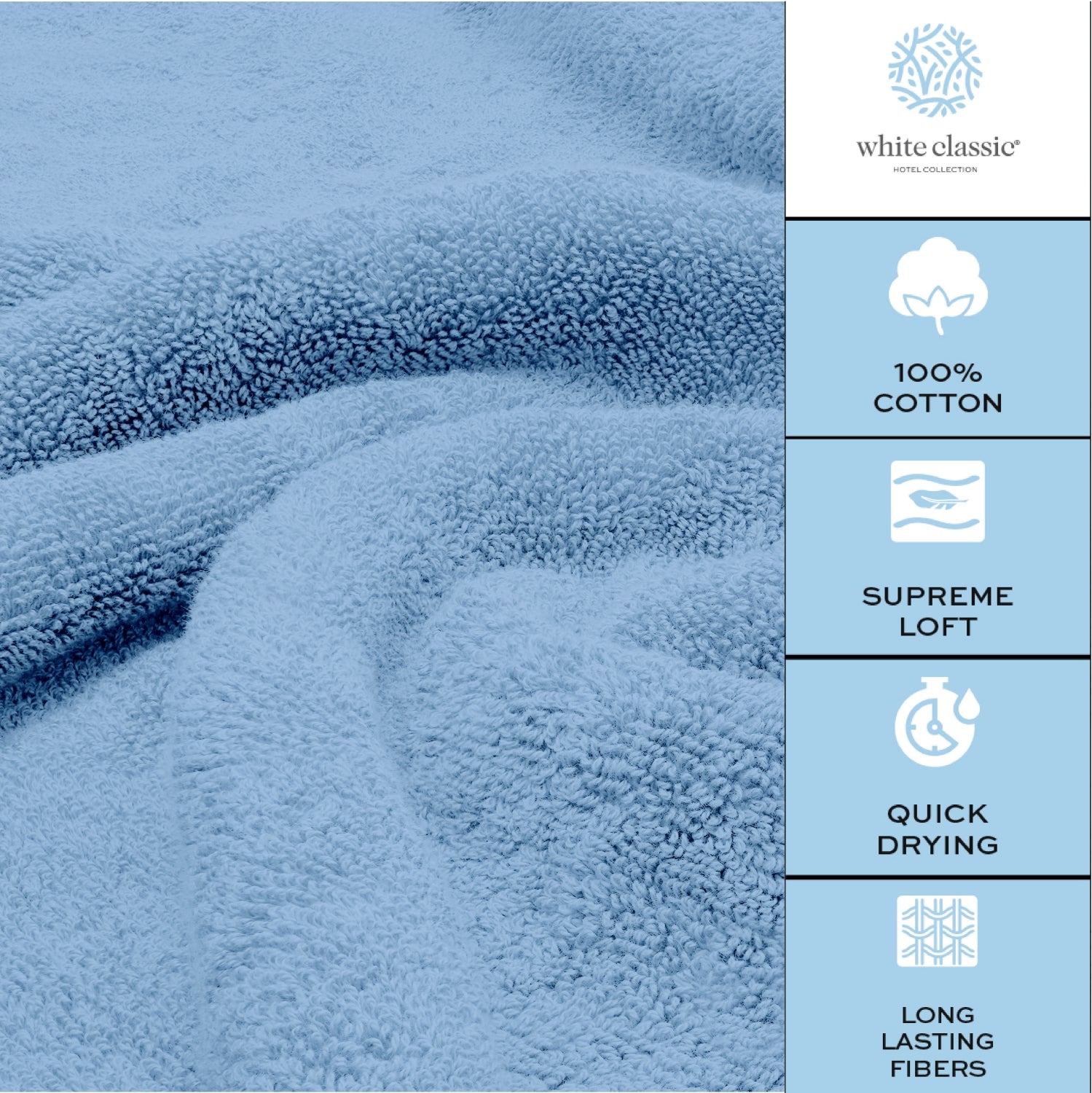 Quick Drying Blue Towels