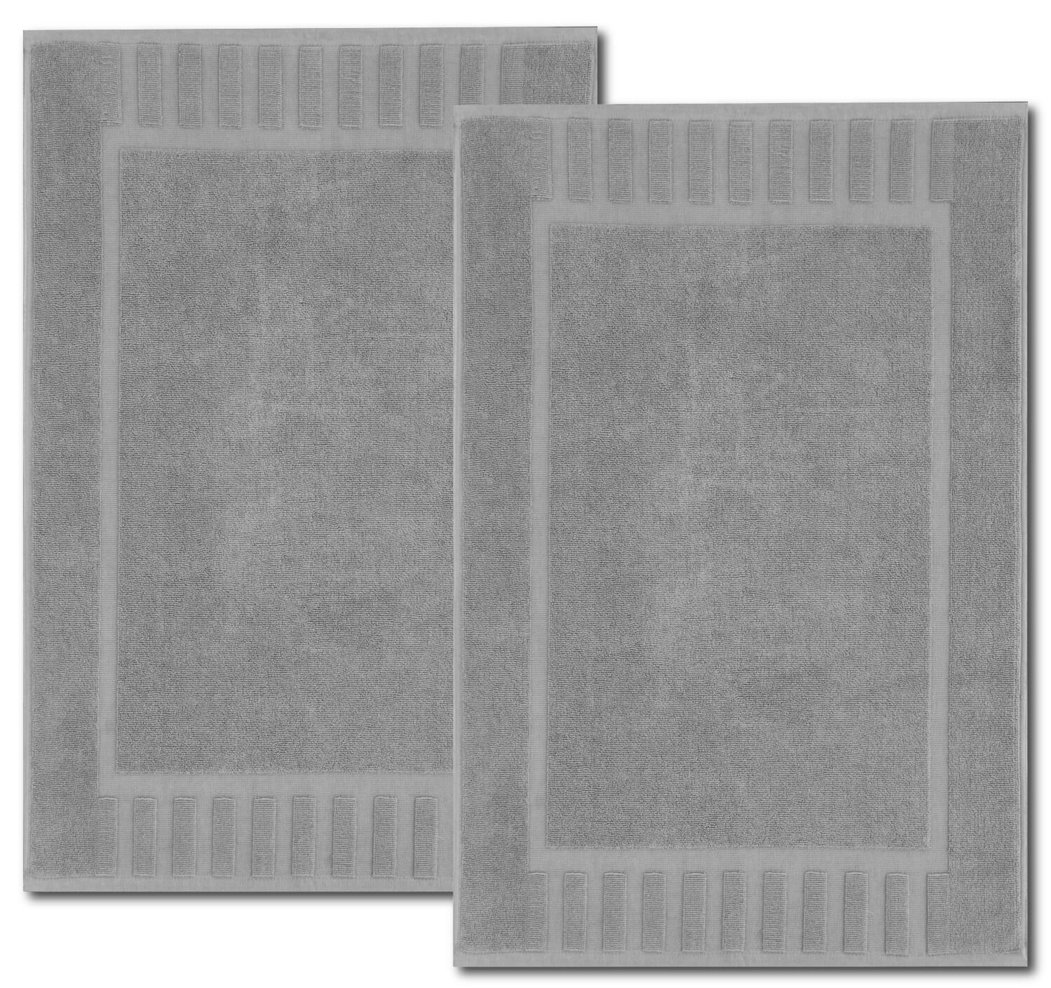 silver bath mats