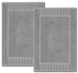 silver bath mats