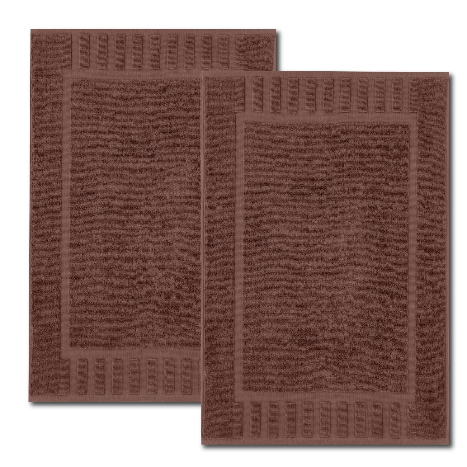2pc brown bath mat