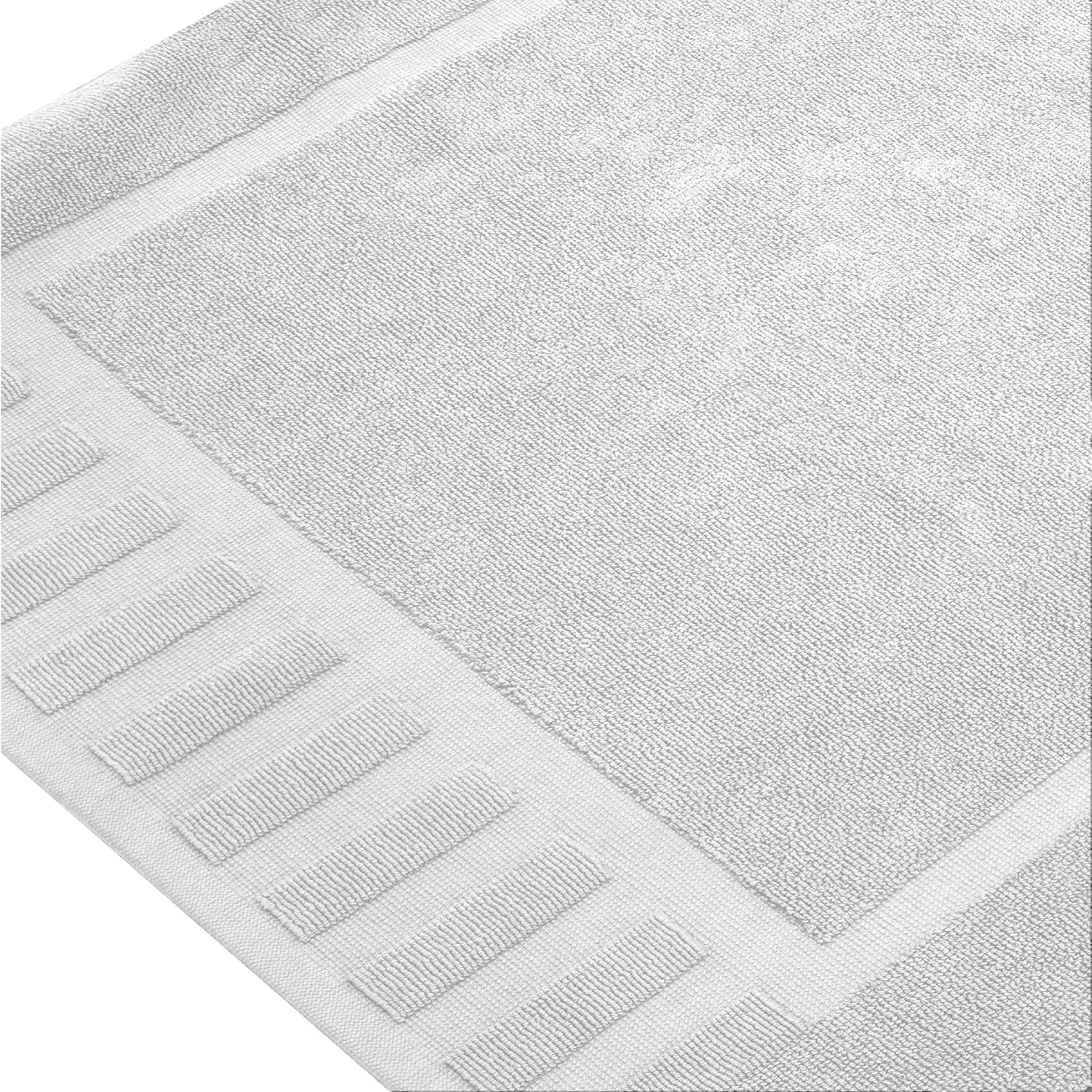 silver bath rug