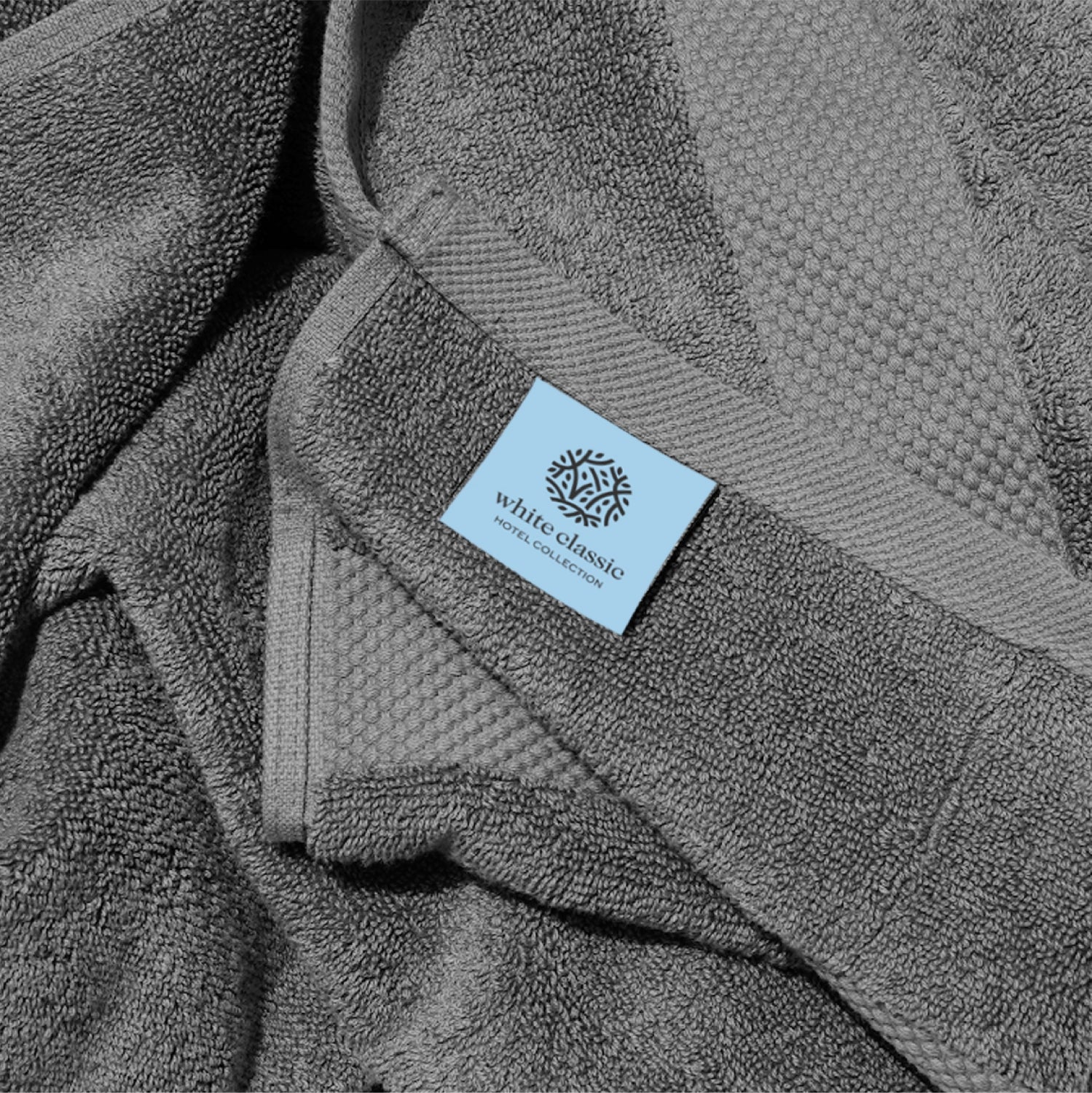 Whiteclassic hotel collection gray bath sheets
