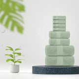 8Pc Green Towels Set Lifestyle